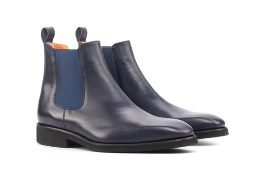 Chelsea Leather Boots for Men - Navy