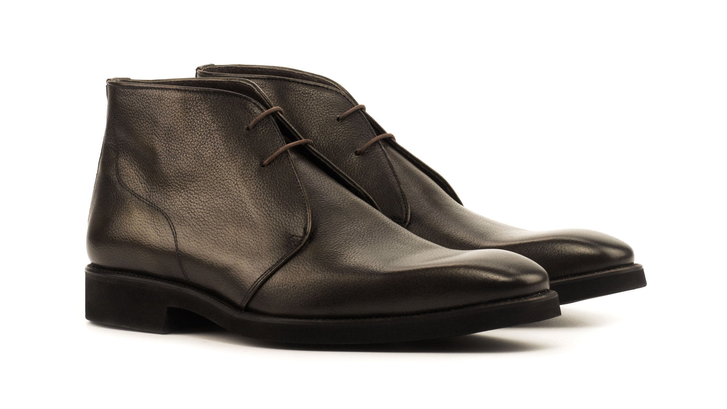 Chukka Leather Boots - Dark Brown 