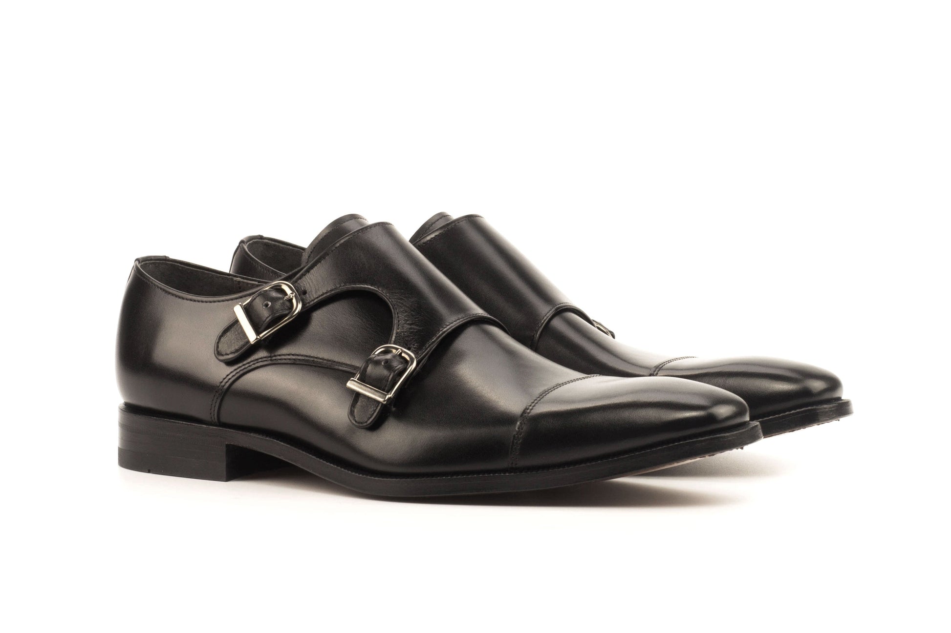 Double Monk Shoes - Black