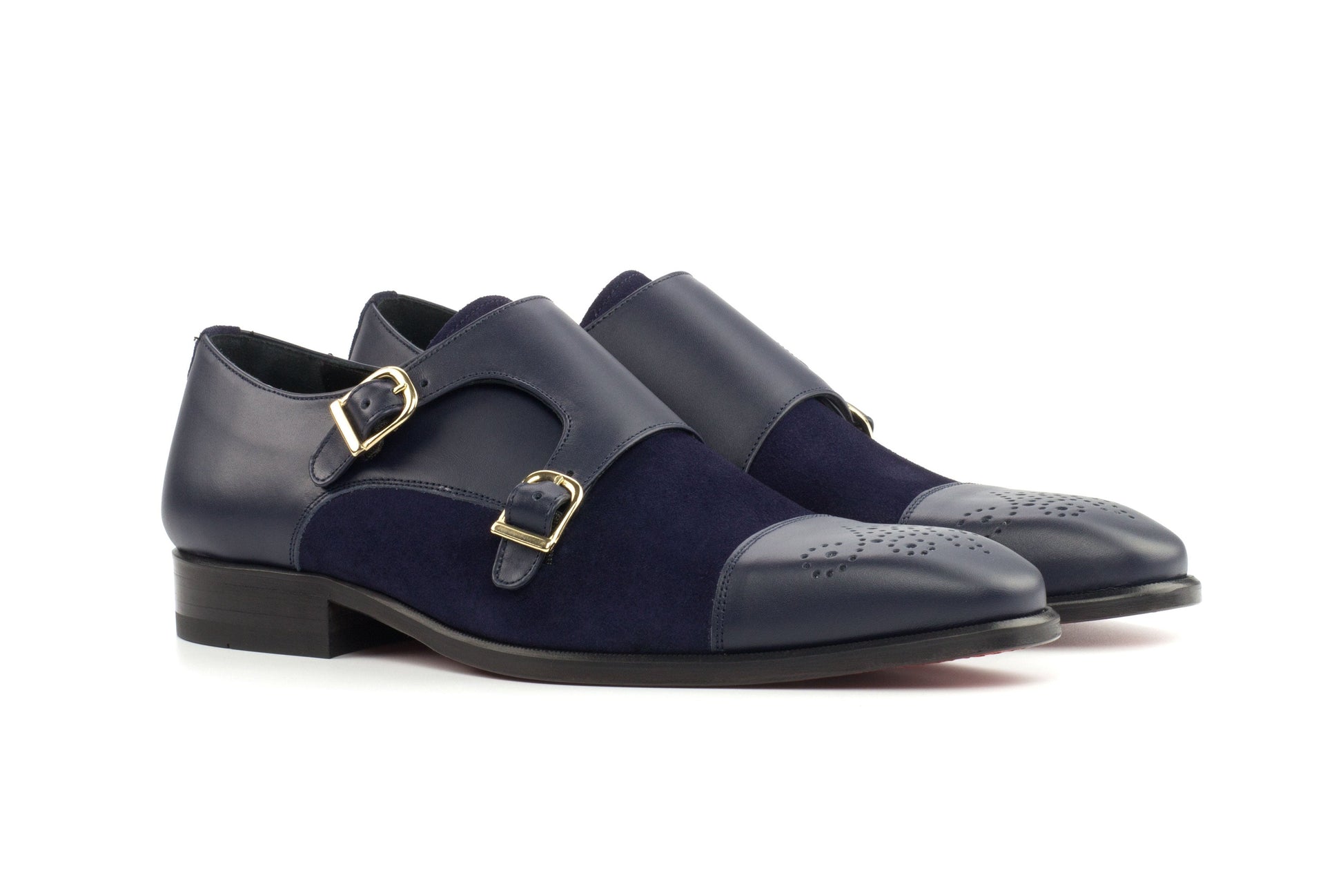 Double Monk Shoes - Navy