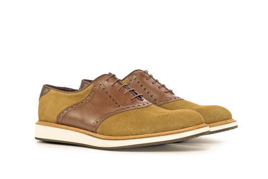 Saddle Oxford Shoes - Brown 