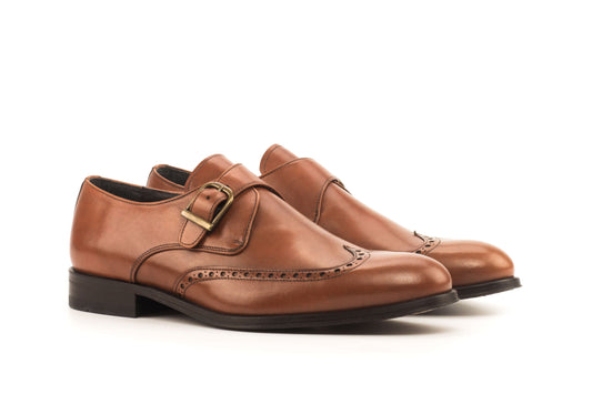 Single Monk Shoes Cognac